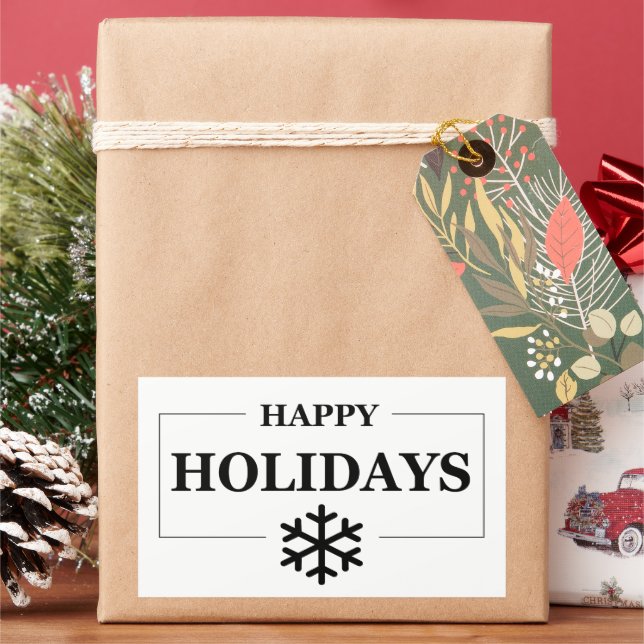 Christmas Happy Holiday Custom Gift Merry Xmas Sticker (Holiday)