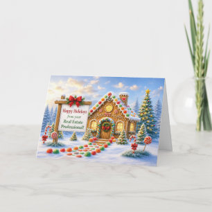 Christmas Happy Holidays from Realtor Real Estate  Card