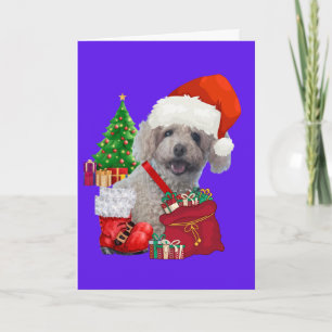 Christmas Happy Holidays Poodle Greeting Card