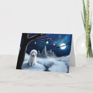 Christmas Happy Holidays with Great Pyrenees Dog  Card