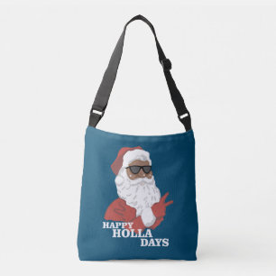 Christmas Happy Holla Days African American Crossbody Bag