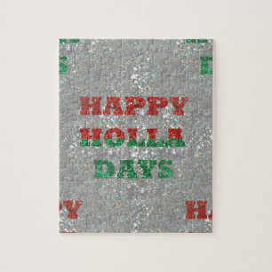 christmas happy holla days jigsaw puzzle