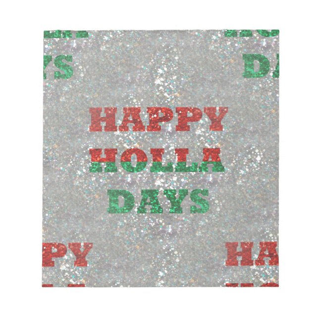 christmas happy holla days notepad (Front)
