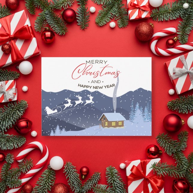  Christmas | Happy new year | Santa customizable  Holiday Card (Creator Uploaded)