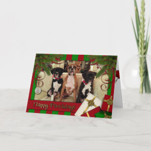 Christmas - Happy Pawlidays - Boxers Holiday Card