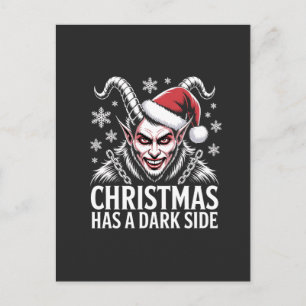 Christmas Has a Dark Side Holiday Postcard