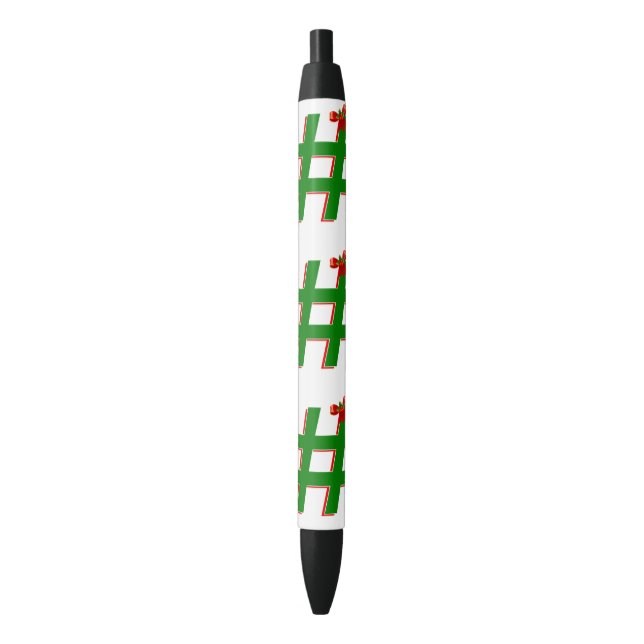 #Christmas #HASHTAG - Hash Tag Symbol Blue Ink Pen (Front Vertical)