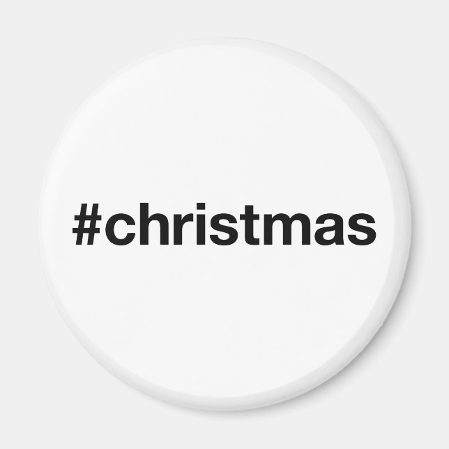 CHRISTMAS Hashtag Magnet (Front)