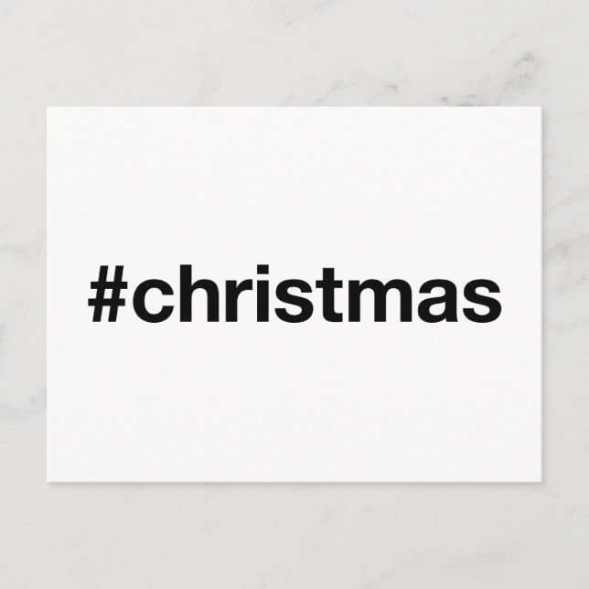 CHRISTMAS Hashtag Postcard (Front)
