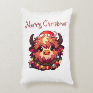 Christmas Hat Christmas Fairy Lights Yak Accent Pillow