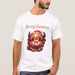 Christmas Hat Christmas Fairy Lights Yak T-Shirt