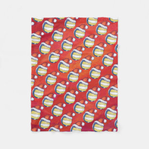 Christmas Hat Volleyball Fleece Blanket