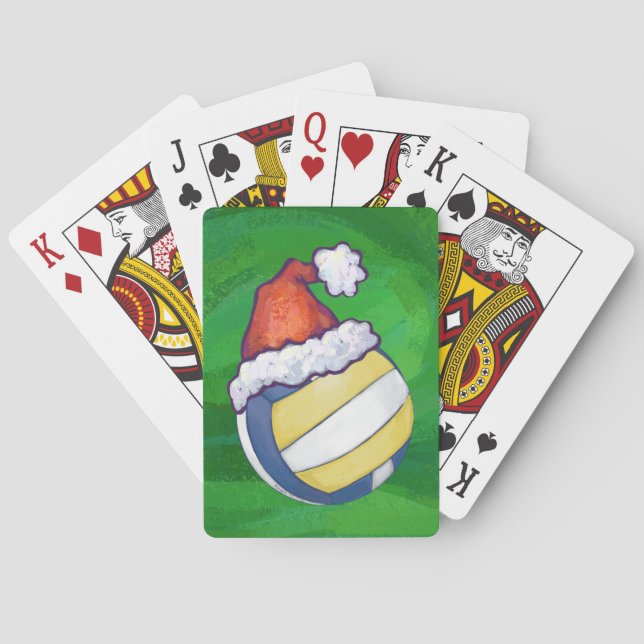 Christmas Hat Volleyball Playing Cards (Back)