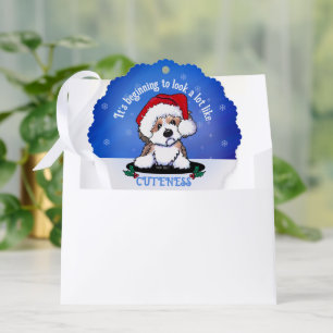 Christmas Havanese  Ornament Card