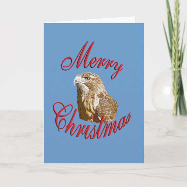 Christmas Hawk Holiday Card (Front)