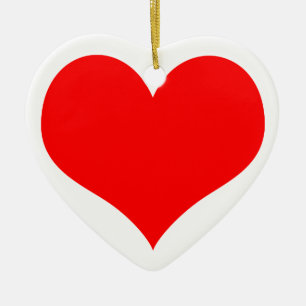 christmas heart ceramic ornament