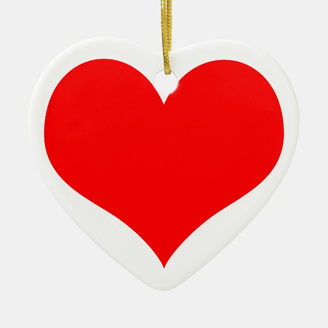 christmas heart ceramic ornament (Front)