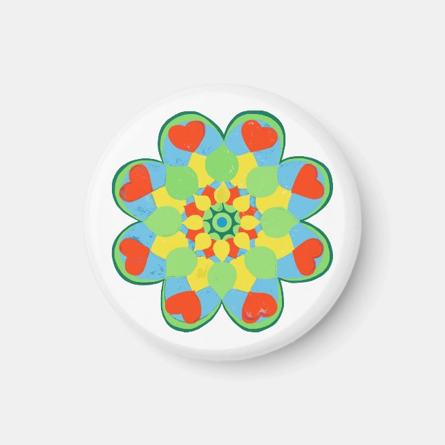  Christmas Heart Mandala   Magnet (Front)
