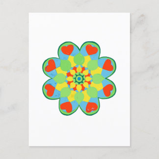 Christmas Heart Mandala Postcard