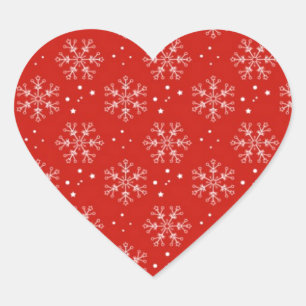 christmas heart sticker