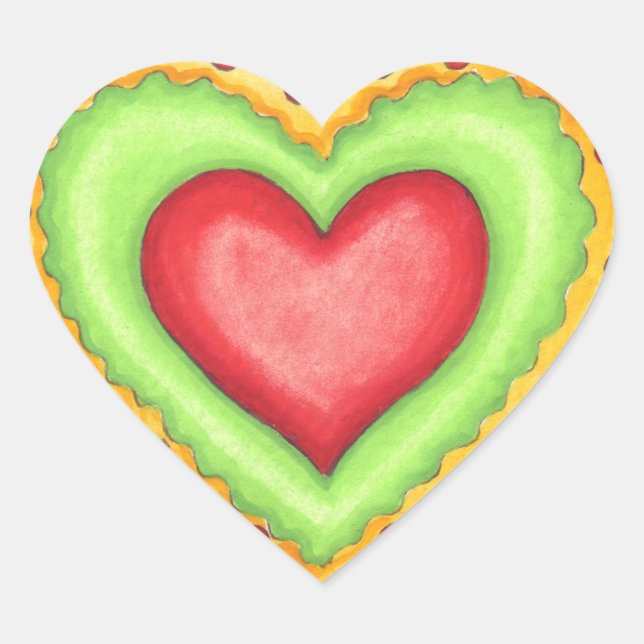 Christmas Heart Sticker (Front)
