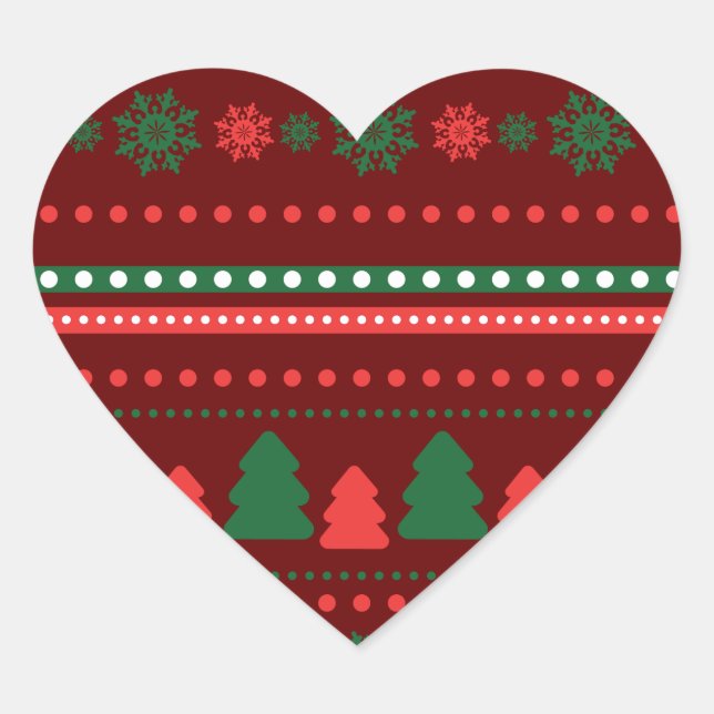  Christmas Heart  Sticker (Front)