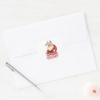 Christmas Heart Stickers