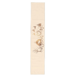 Christmas Heartbeat Holiday Design Medium Table Runner