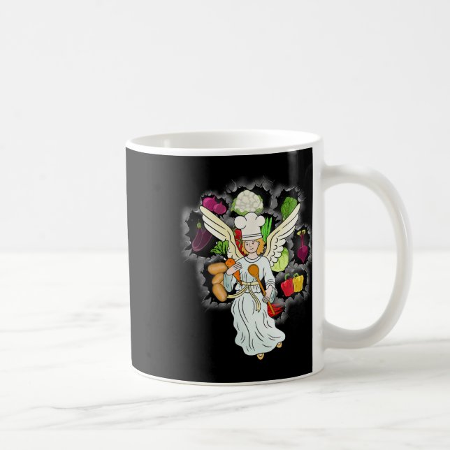 Christmas Heavenly Cooking Vegetables Kitchen Chef Coffee Mug (Right)