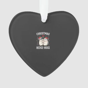 Christmas Hedge-Hugs Cute Hedgehog Holiday Ornament
