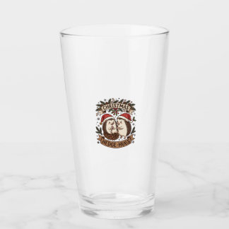 Christmas Hedge Hugs Hedgehogs Santa Hats Snowflak Glass