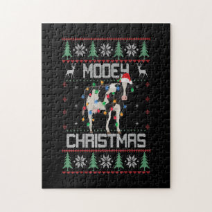 Christmas Heifers Cow Gift Cow Farm Lover Idea Jigsaw Puzzle