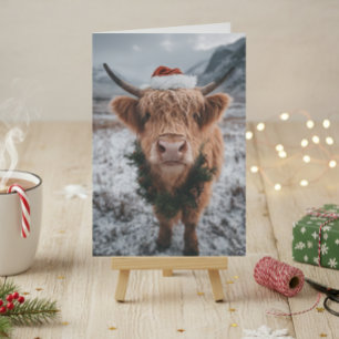 Christmas Highland Cow  Card