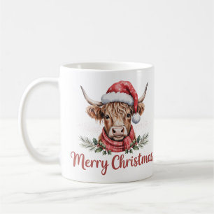 Christmas Highland Cow Festive Holiday Coffee Coffee Mug