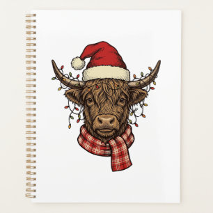 Christmas Highland Cow Vintage Engraving Shirt Des Planner