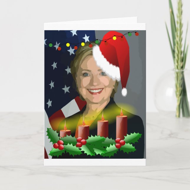 christmas hillary clinton holiday card (Front)