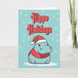 Christmas Hippo Card