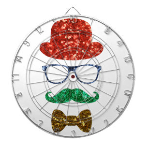 christmas hipster moustache dartboard