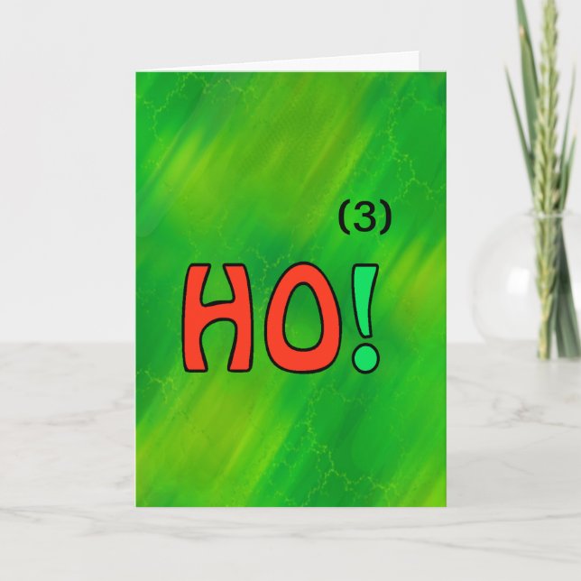 Christmas Ho(3)  Math Greeting Card (Front)