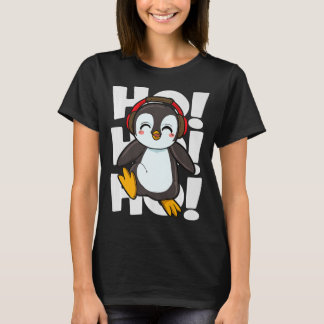 Christmas Ho Ho Ho Cute Dancing Penguin T-Shirt