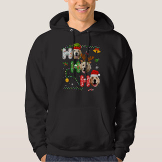 Christmas Ho Ho Ho Golden Retriever 351 Hoodie