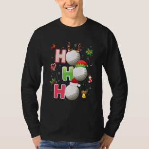 Christmas Ho Ho Ho Golf Pajama Santa T-Shirt