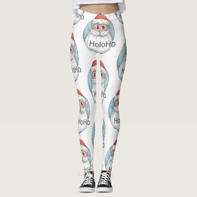 christmas ho santa claus leggings (Front)
