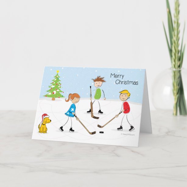 Hockey Christmas Cards | Zazzle CA