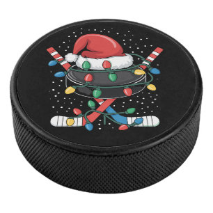 Christmas Hockey Xmas Santa Sports Hat Ball Puck