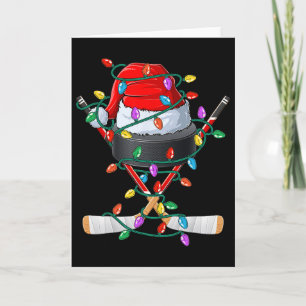 Christmas Hockey Xmas Santa Sports Hat Ll Kids Boy Card