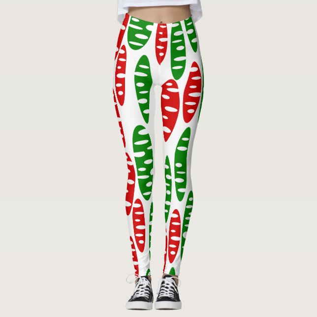 Christmas Holey Ovals  Leggings (Front)