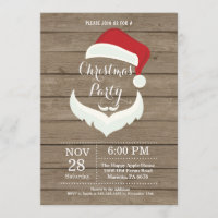 Christmas Holiady Party Invitation Santa Claus