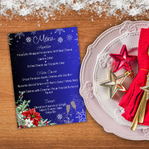 Christmas Holiday 4.5" x 6.25" Wedding Menu