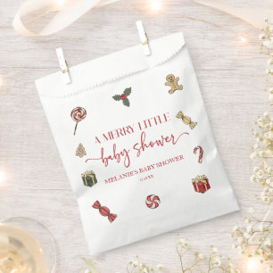 Christmas Holiday A Merry Little Baby Shower Favour Bag